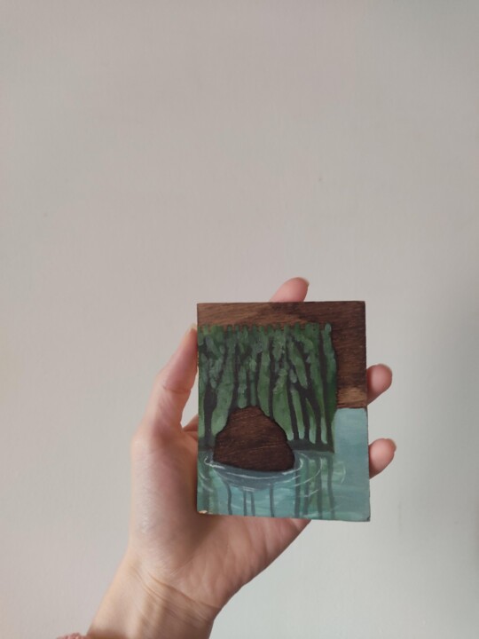 绘画,  3.2x3.9 in 