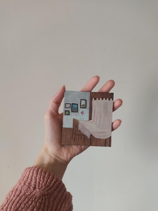 Dans l’atelier 绘画, 3.5x3.2 in
