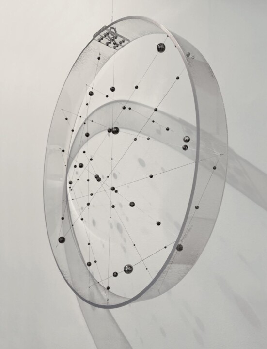 Sculpture titled "ANNEAU DE NEUTRINOS…" by Carlos Medina, Original Artwork, Silverpoint