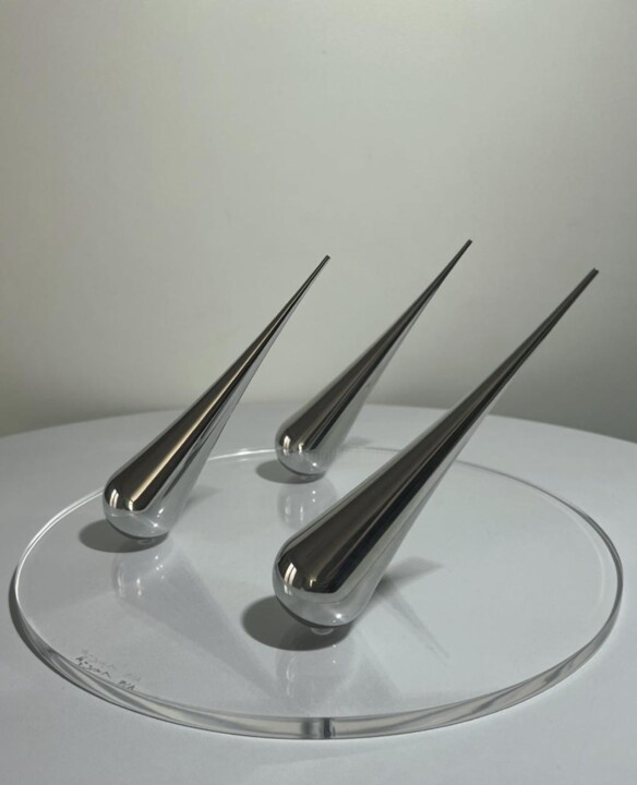 Painting titled "TROIS GOUTTES DIAGO…" by Carlos Medina, Original Artwork, Aluminium