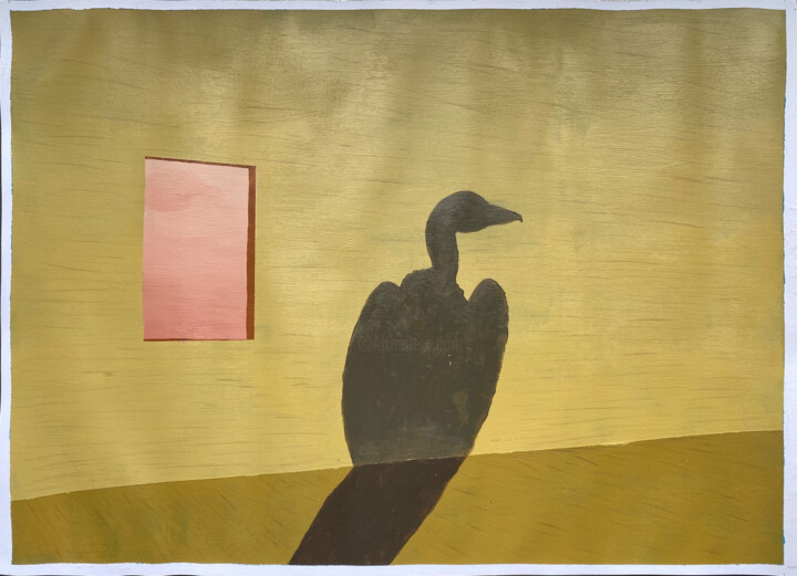 Painting titled "Rear Window" by Giacomo Renaud, Original Artwork, Acrylic