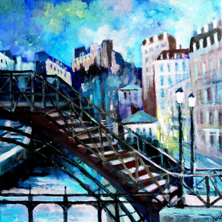 Painting titled "Hôtel du Nord" by Koen De Weerdt, Original Artwork, Acrylic
