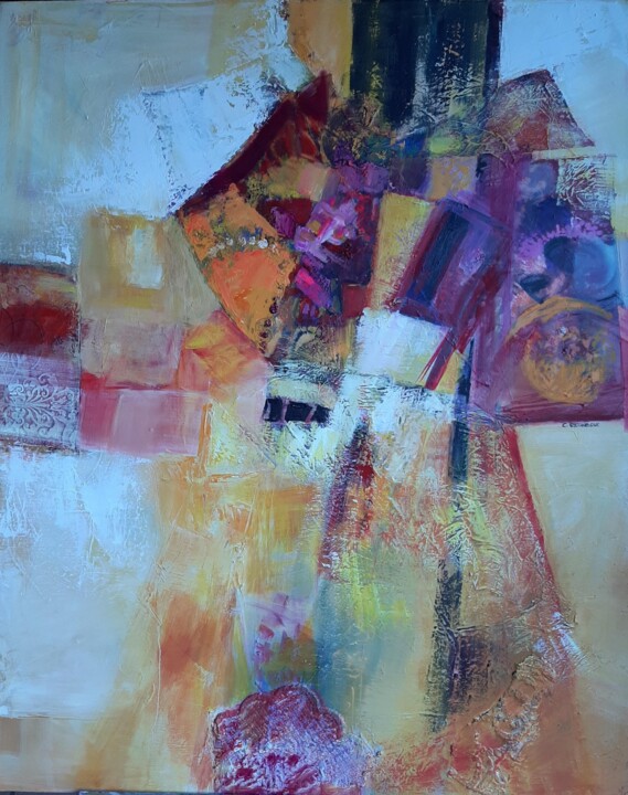 Collages titled "INSPIRATION  -" by Corinne, Original Artwork, Acrylic