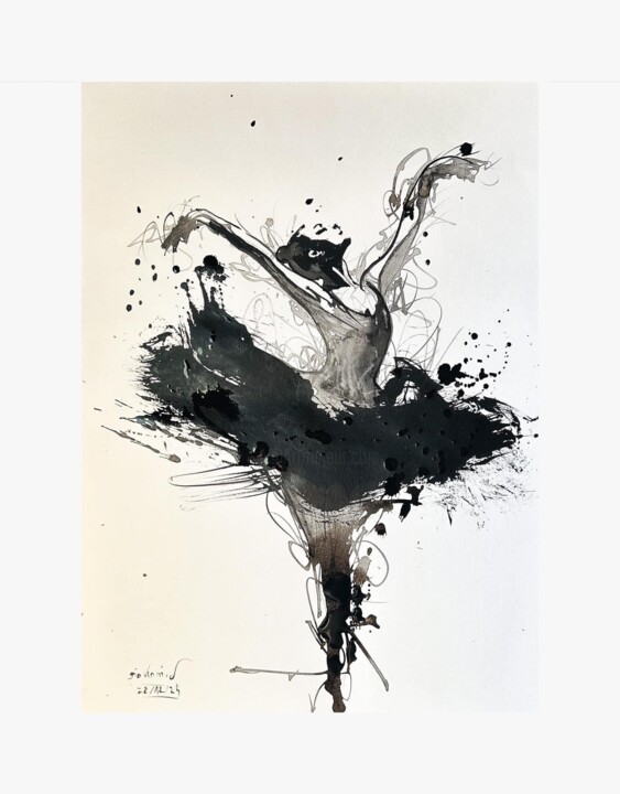 putain de ballerine Desenho, 16,5x11,4 in