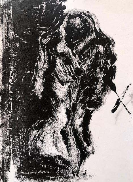 Printmaking titled "Balzac2" by Lydia Morano, Original Artwork, Ink