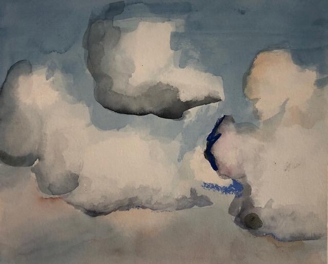 Drawing titled "Réverie" by Lydia Morano, Original Artwork, Watercolor