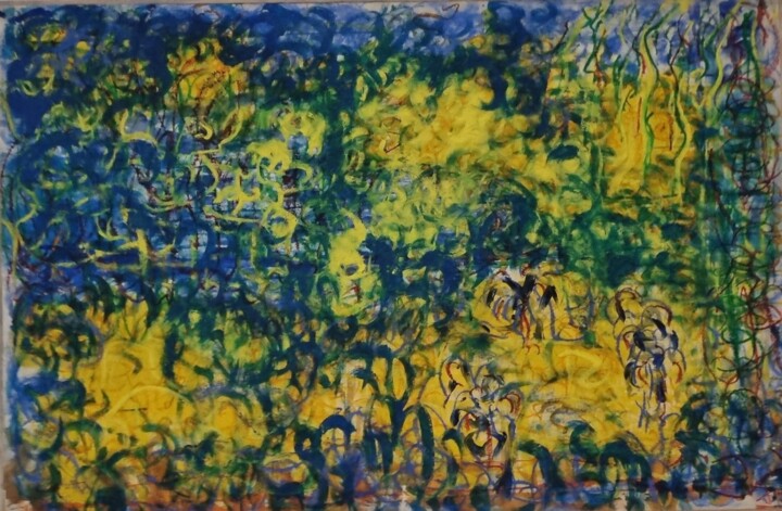 Painting titled "Sous bois" by Jackart, Original Artwork, Acrylic