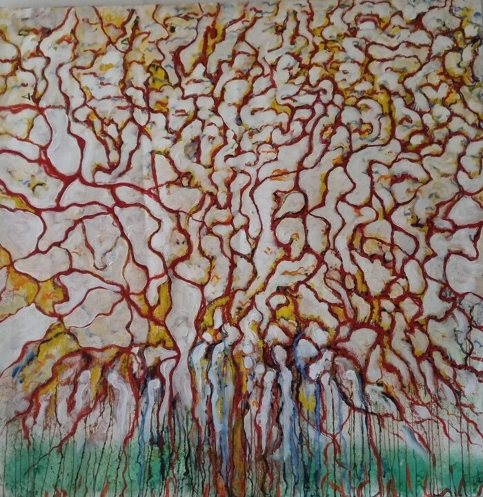 Painting titled "Arbre de Vie" by Jackart, Original Artwork, Acrylic