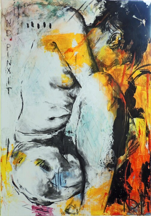 ORANGE 绘画, 39.4x27.6 in