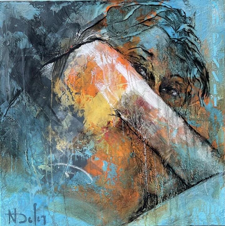 Dans l’ombre 绘画, 27.6x27.6 in