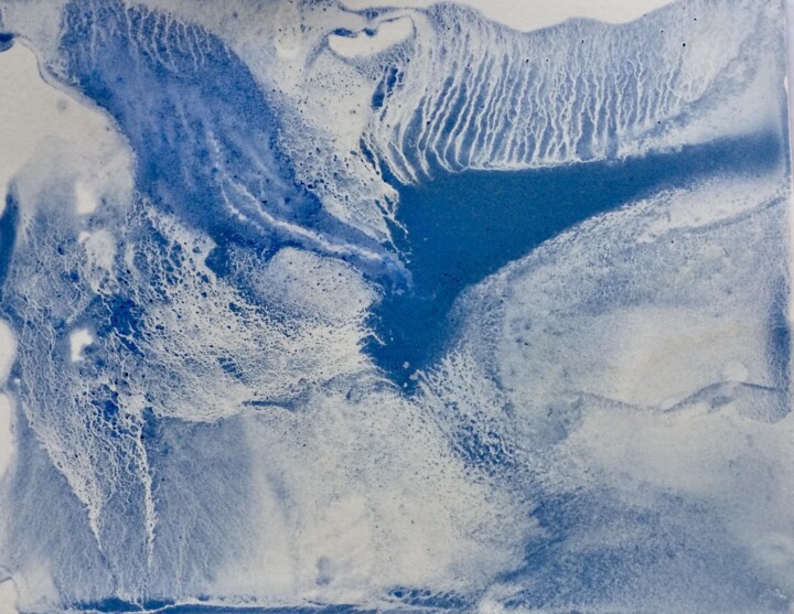 Painting titled " Fonte des Glaciers " by Nicole Grenot, Original Artwork, Acrylic