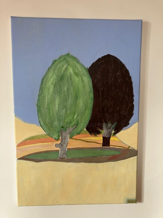 Painting titled "Toscane, la tranqui…" by Jean Kauffmann, Original Artwork, Acrylic