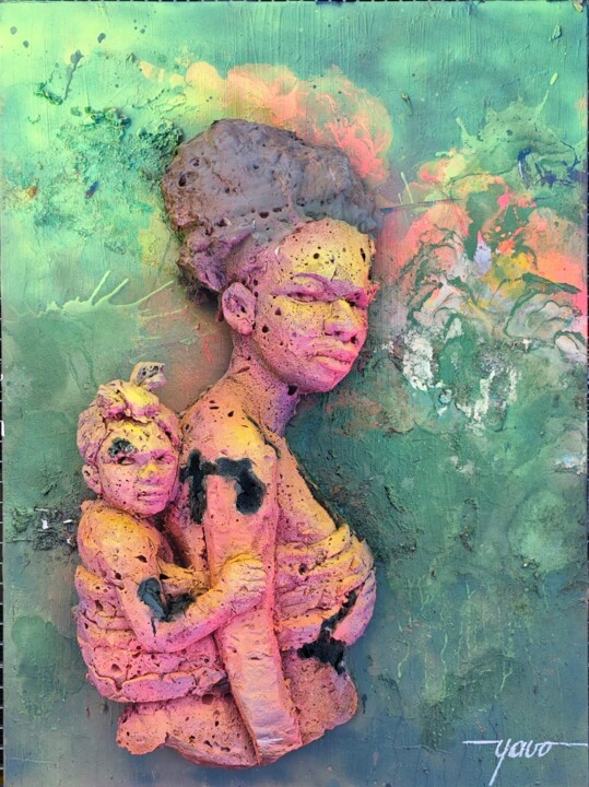 AU RYTHME DE MON COEUR Скульптура, 51,2x38,2 in