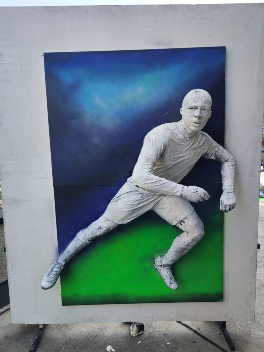 Sculptuur getiteld "YAYA" door Yavo, Origineel Kunstwerk, Acryl