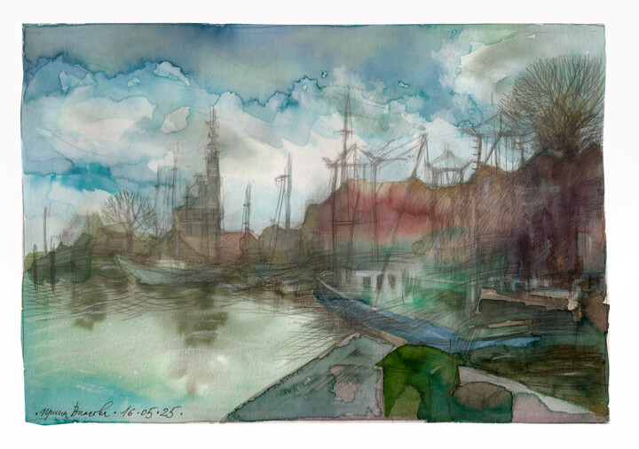 Cold spring 绘画, 8.3x11.8 in