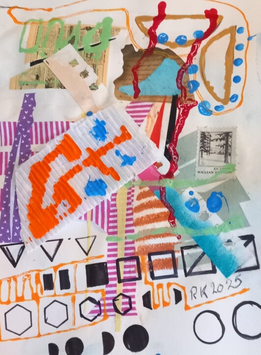Collages intitulée "Kroatie" par Ronnie Kolner, Œuvre d'art originale, Collages