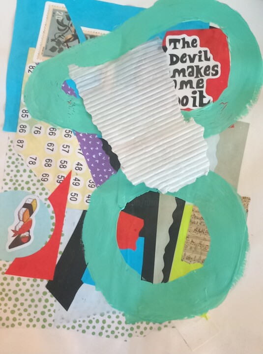 Collages intitulée "Tanzania" par Ronnie Kolner, Œuvre d'art originale, Collages