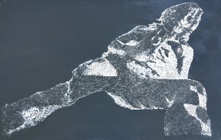 Schilderij getiteld "Point of Authority" door Igor Galan, Origineel Kunstwerk, Acryl
