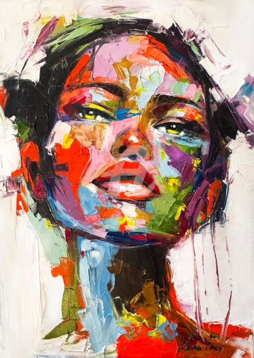 Peinture intitulée "From the light that…" par Lana Frey, Œuvre d'art originale, Huile Monté sur Châssis en bois