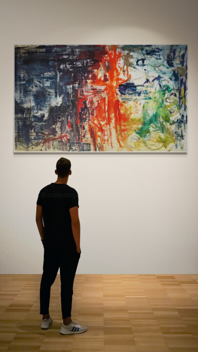 "The Woman" 绘画, 39x61.8 in