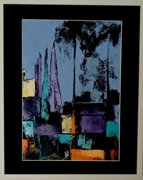 "GÉOMÉTRIE D'UN MATIN GRIS " Tablo, 16,5x11,8 in