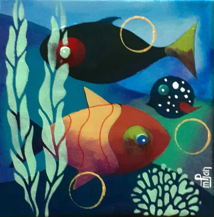 Schilderij,  7,9x7,9 in 