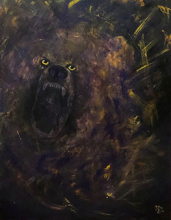Beast 绘画, 35.4x27.6 in