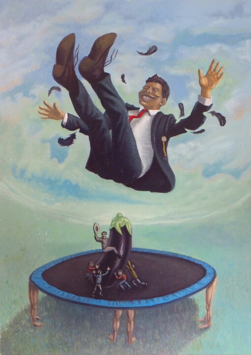 Sometimes up, sometimes inside 绘画, 27.6x19.7 in