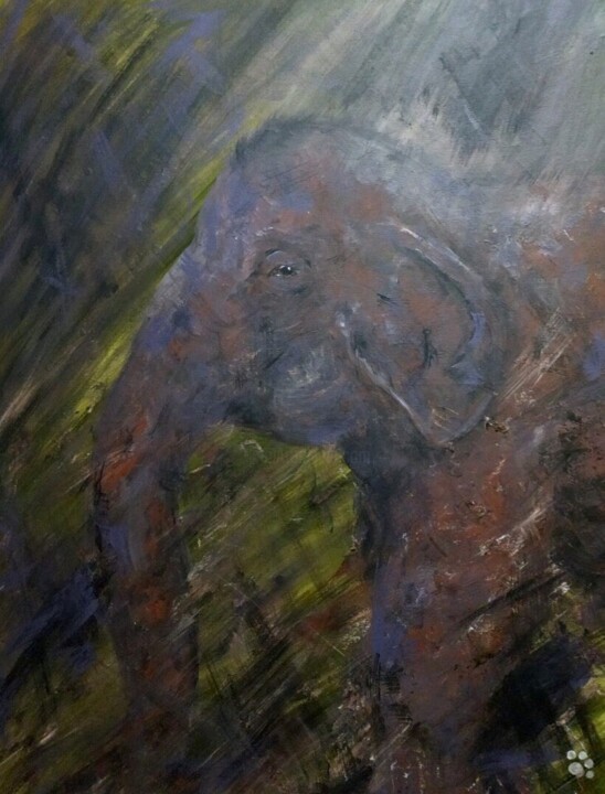 Wanderer 绘画, 35.4x27.6 in