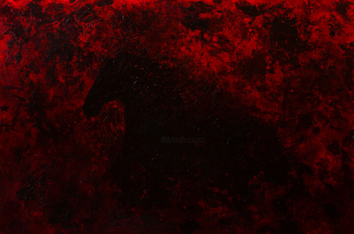 Dark Horse 绘画, 15.8x23.6 in