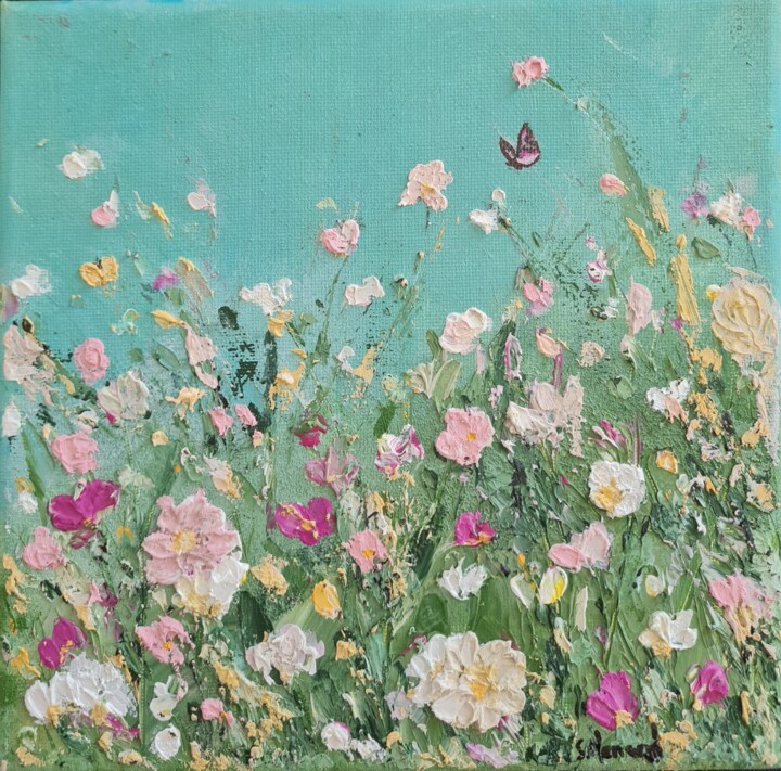 Mélodie d'un pré Painting, 7.9x7.9 in