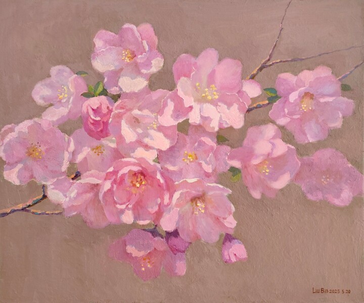 Spring Blooming Begonia Schilderij, 19,7x23,6 in