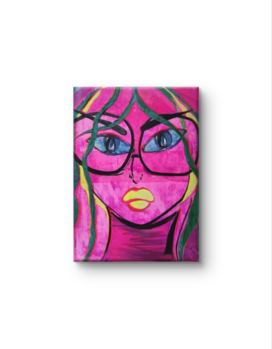 Melania – Fuchsia, Green and Blue Pop Art Portrait