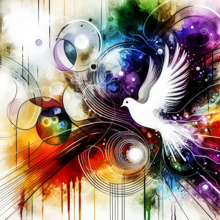 Abstract Wings – The Freedom of Colors #14 Pittura, 19,7x19,7 in