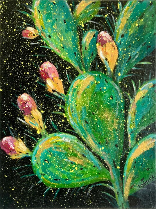 Cacti 绘画, 15.8x11.8 in