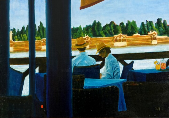 Venezia 07, San Michele dal bar Fondamente Nove Malarstwo, 18,1x25,6 in
