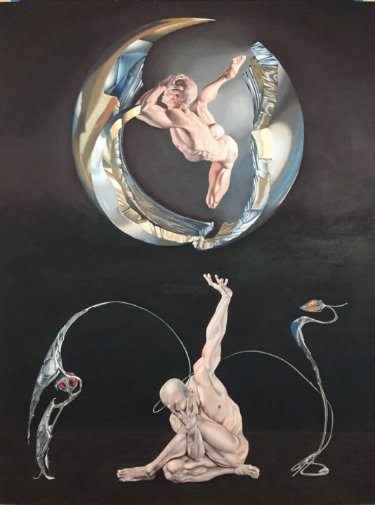 Drawing titled "Artificial Consciou…" by Leoartsnz, Original Artwork, Pencil