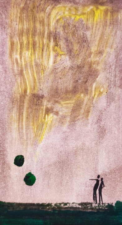 "More bored tourists…" başlıklı Tablo Milto Sideris tarafından, Orijinal sanat, Akrilik