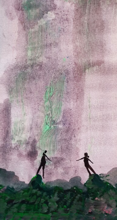 "More bored tourists…" başlıklı Tablo Milto Sideris tarafından, Orijinal sanat, Akrilik