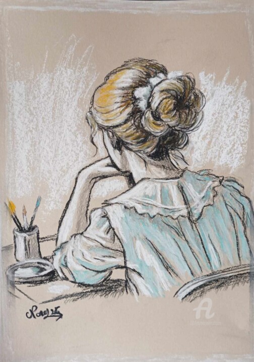 la peintre Rysunek, 16,5x11,7 in