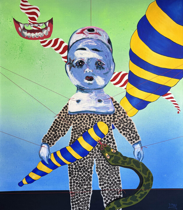BALANCED BEING Schilderij, 59,1x51,2 in