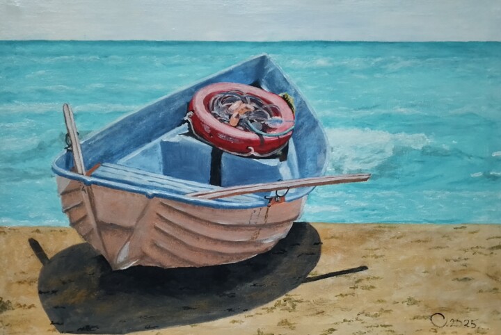 "Рыбацкая лодка" başlıklı Tablo Art-Teodora tarafından, Orijinal sanat, Petrol