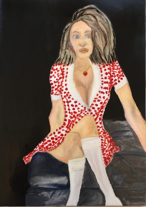 kalpli kolye 绘画, 19.7x13.8 in