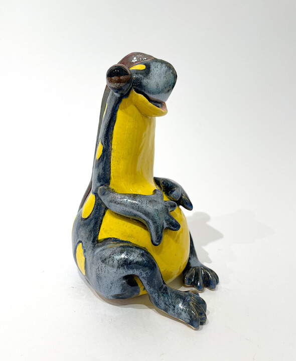 Funny Frog-Dragon 雕塑, 7.1x4.9 in