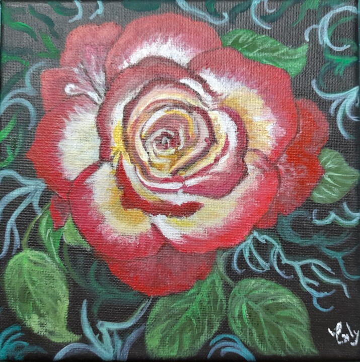 Rose bicolore Картина, 7,9x7,9 in