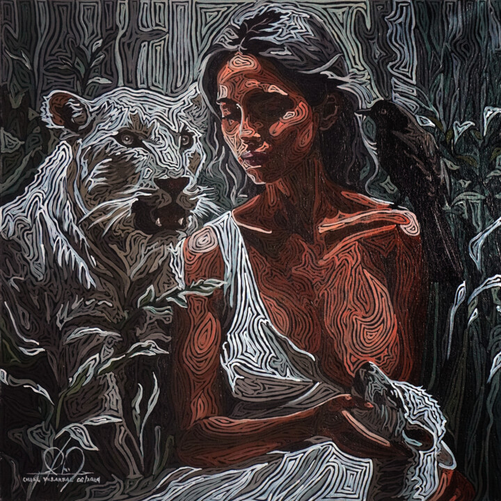 Mothering: Nurturing Schilderij, 19,7x19,7 in