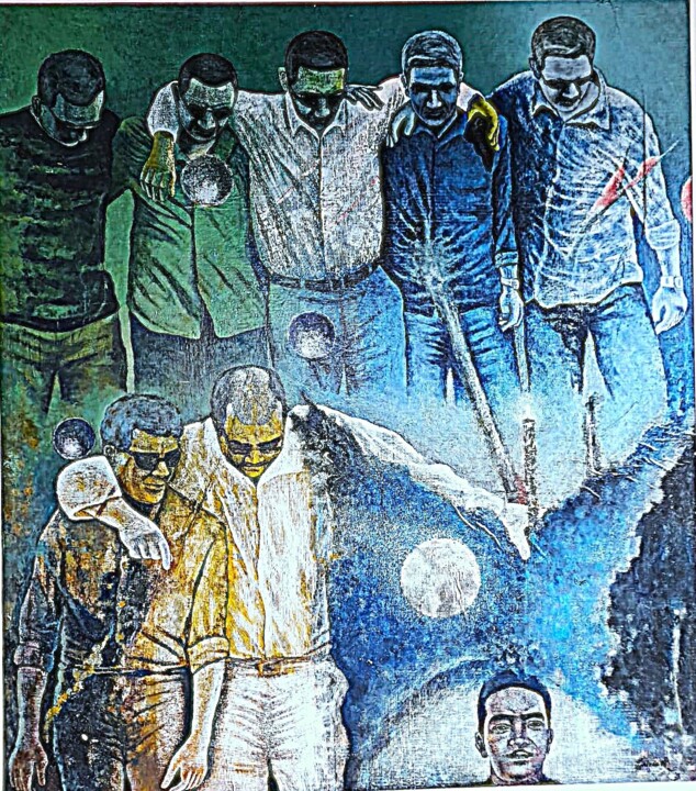 Amor e união Schilderij, 70,9x63 in