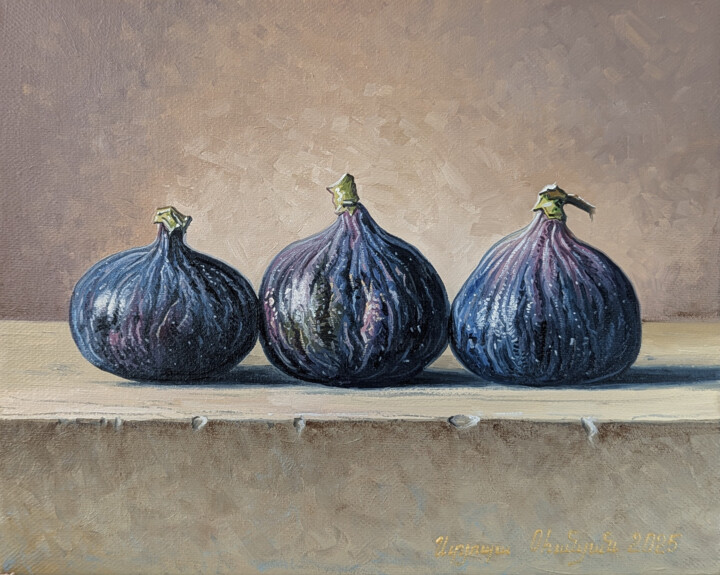 Three Figs 绘画, 9.5x11.8 in