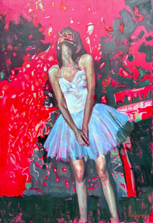 Schilderij getiteld "Ballerina" door Igor Galan, Origineel Kunstwerk, Olie