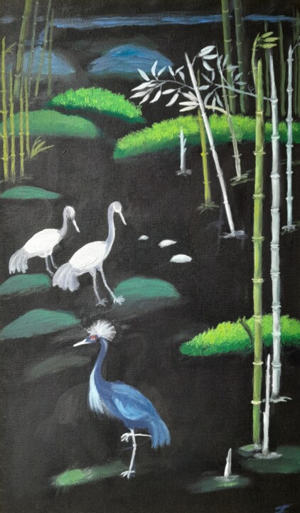 Painting titled "Night Sabbath yet." by Fa Ley, Original Artwork, Acrylic